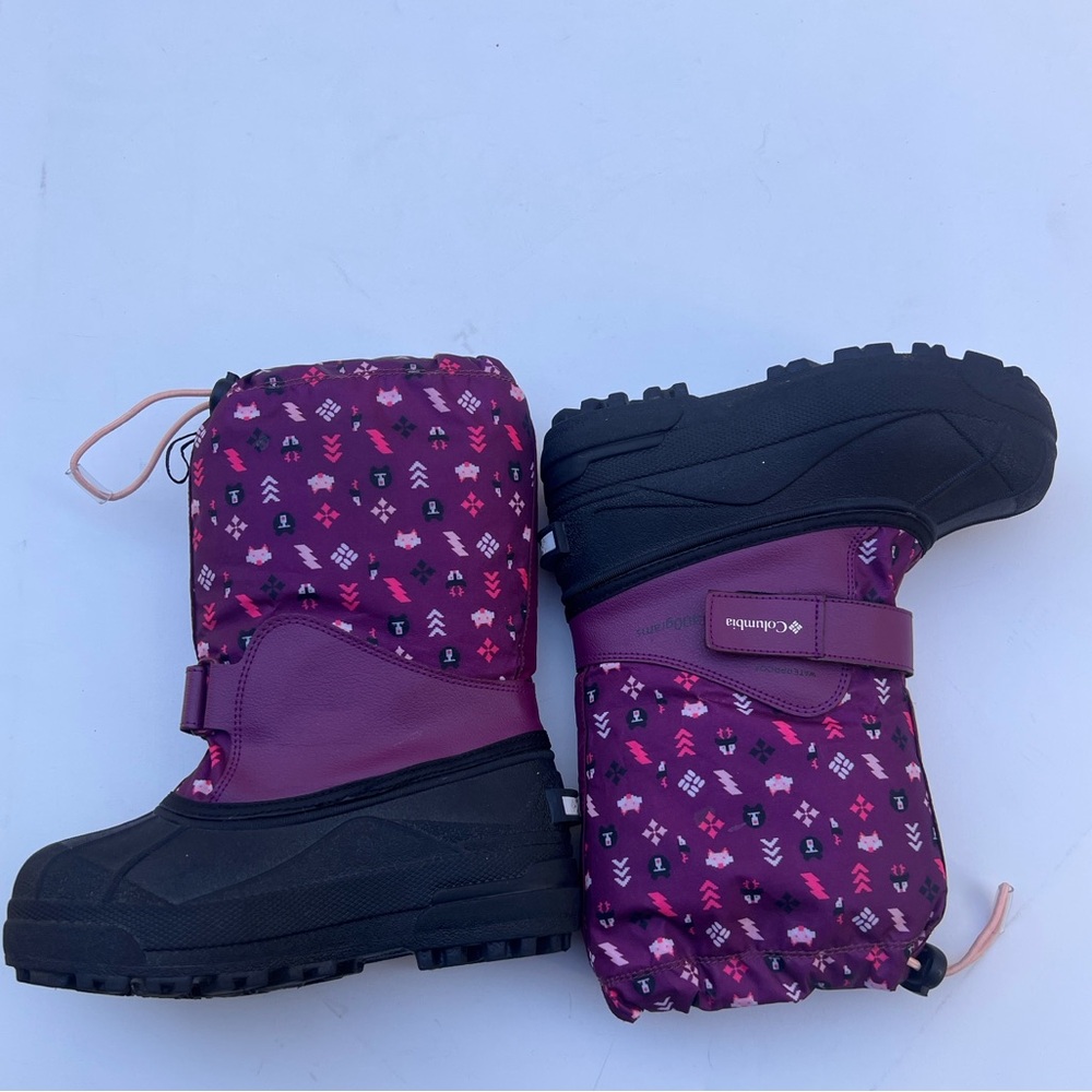 Columbia Kids' Patterned Purple Snow Boots